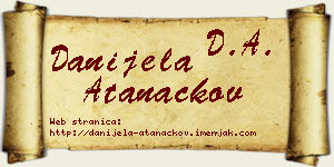 Danijela Atanackov vizit kartica
